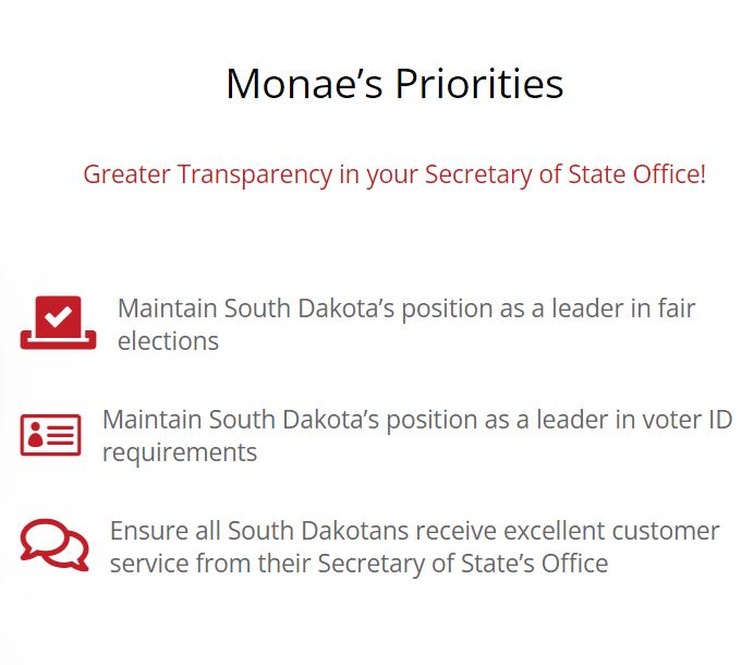 We have some questions and observations for South Dakota Secretary of State, Monae Johnson!