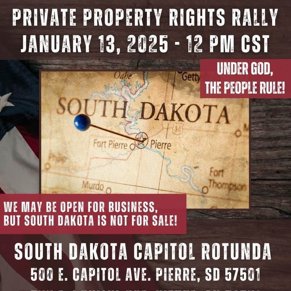 Property Rights Rally – Jan 13 2025 at 12pm CST Capitol Rotunda